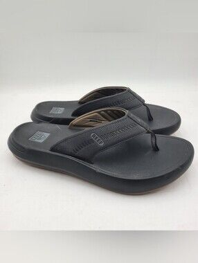 B49 Reef Footwear Mens Swellsole Cruiser Black Flip Flops Sz 12.5